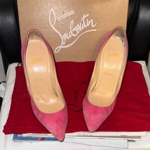 Christian Louboutin Pink Heels with Iconic Red Soles